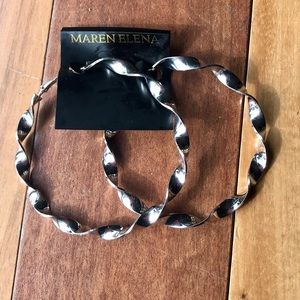 Silver hoop earrings